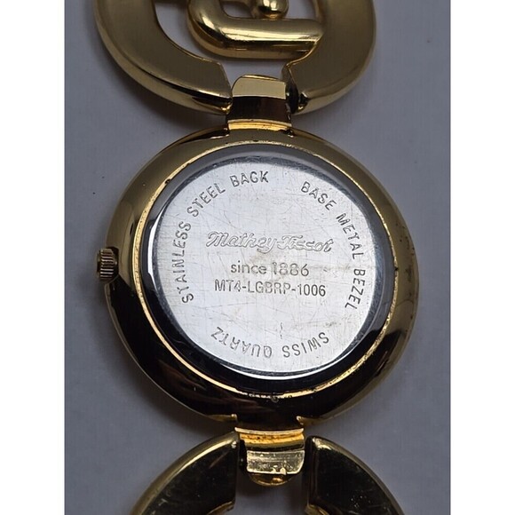 Saga by Mathey Tissot Womens Gold Tone Chunky Bracelet Watch Roman New Battery main image 9